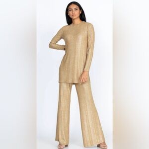 Johnny Was Gold Glow Easy Pull On Pant Size Extra Large